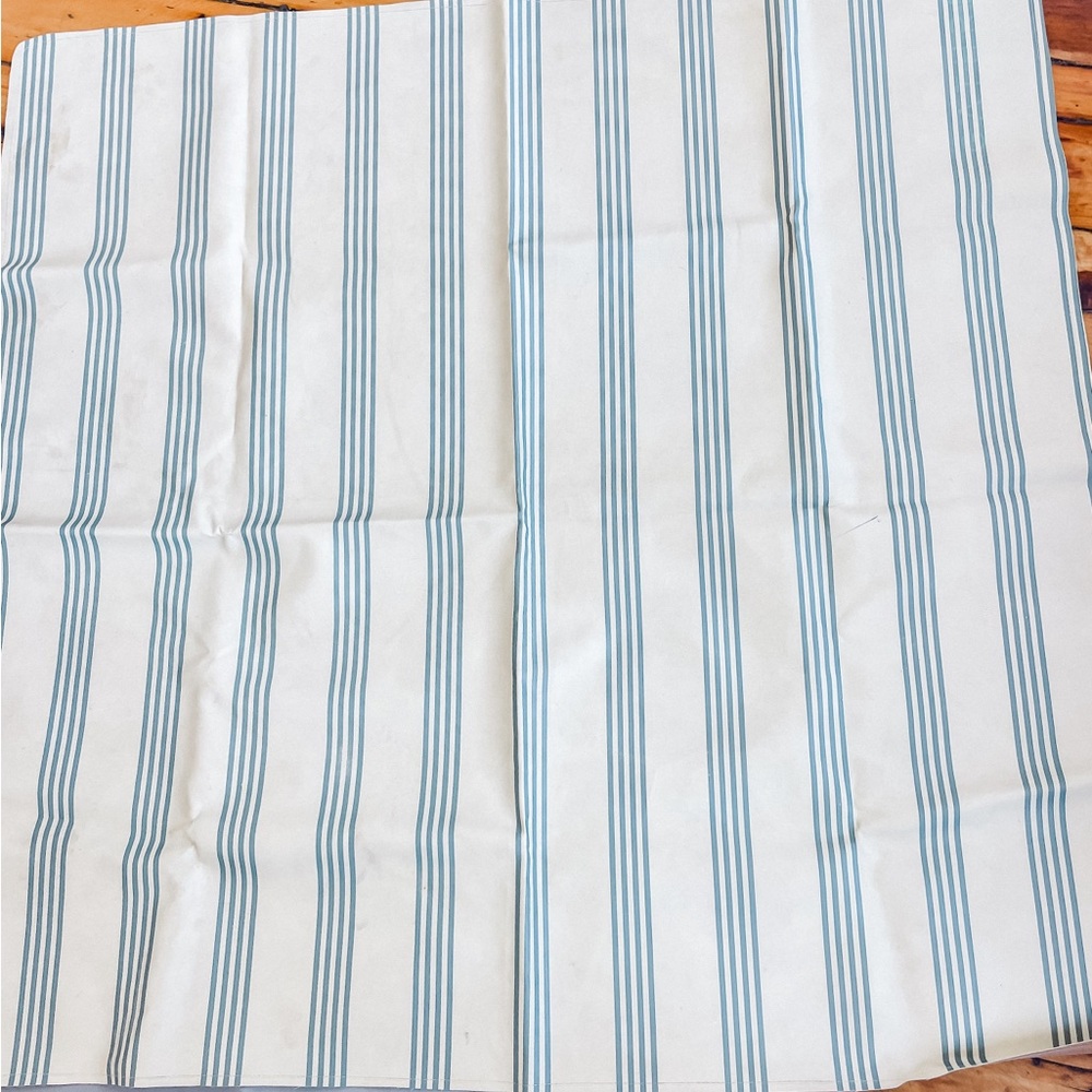 Blue and White Striped Fabric